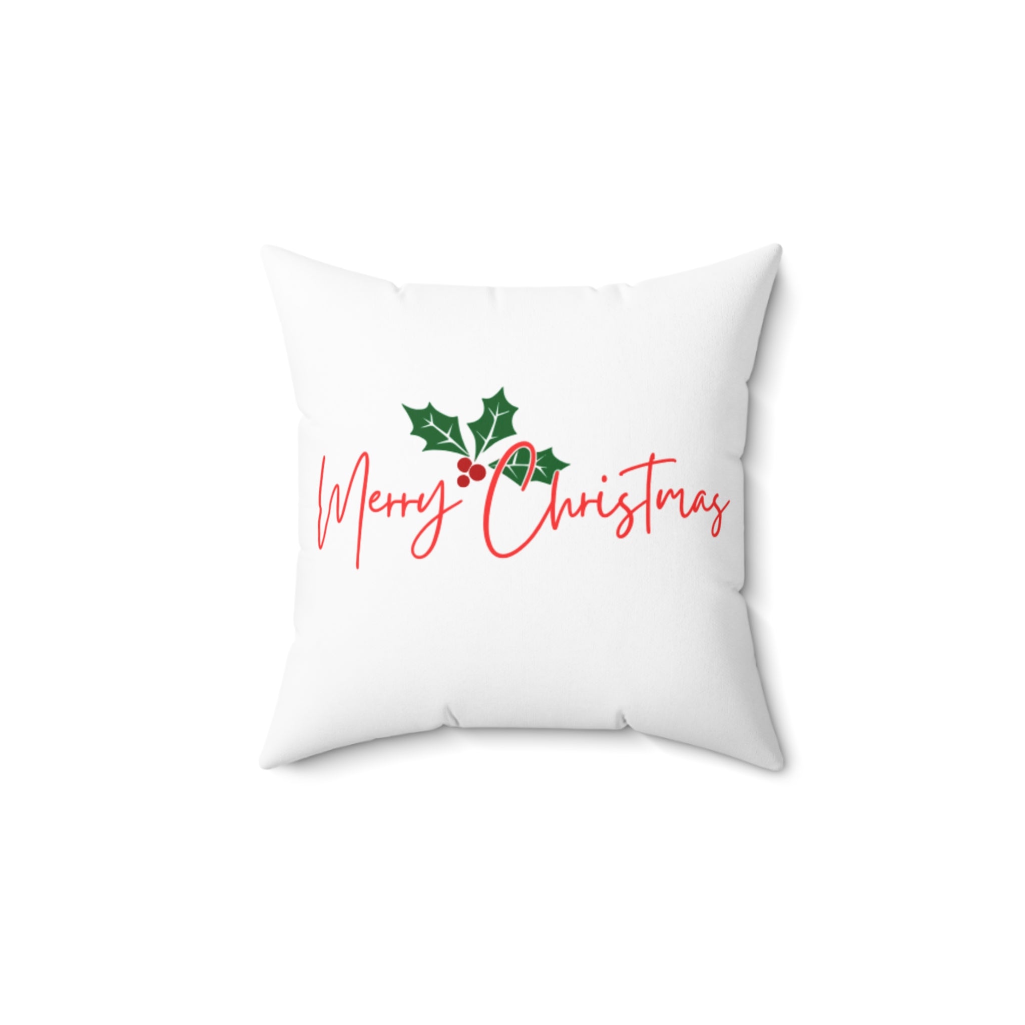 “Merry Christmas” Decorative Throw Pillow – Holiday Home Accent | Festive Seasonal Decor by Rich Ink Society