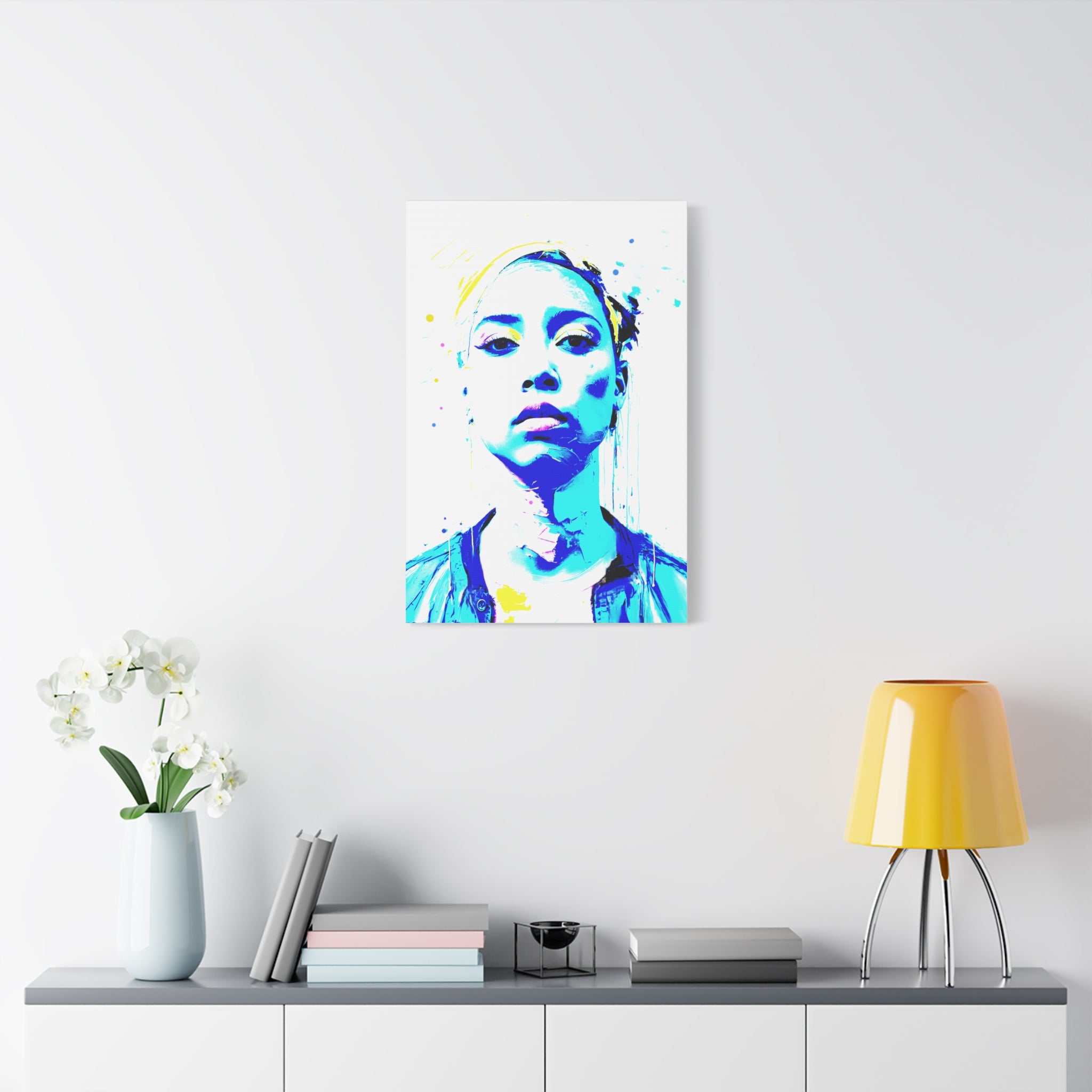Vibrant Urban Portrait Canvas – Luxury Street Art Wall Décor | Rich Ink Society, Matte Stretched, 1.25"