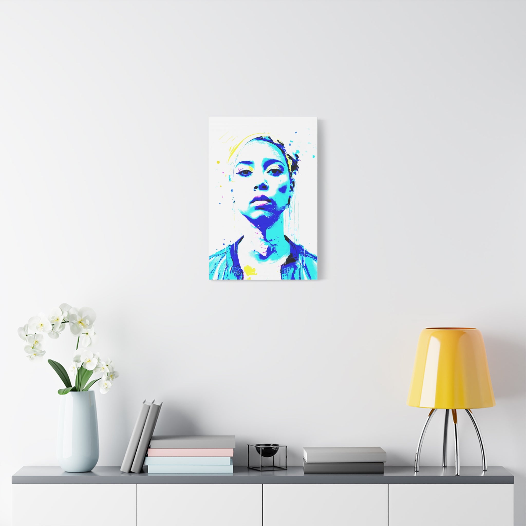 Vibrant Urban Portrait Canvas – Luxury Street Art Wall Décor | Rich Ink Society, Matte Stretched, 1.25"