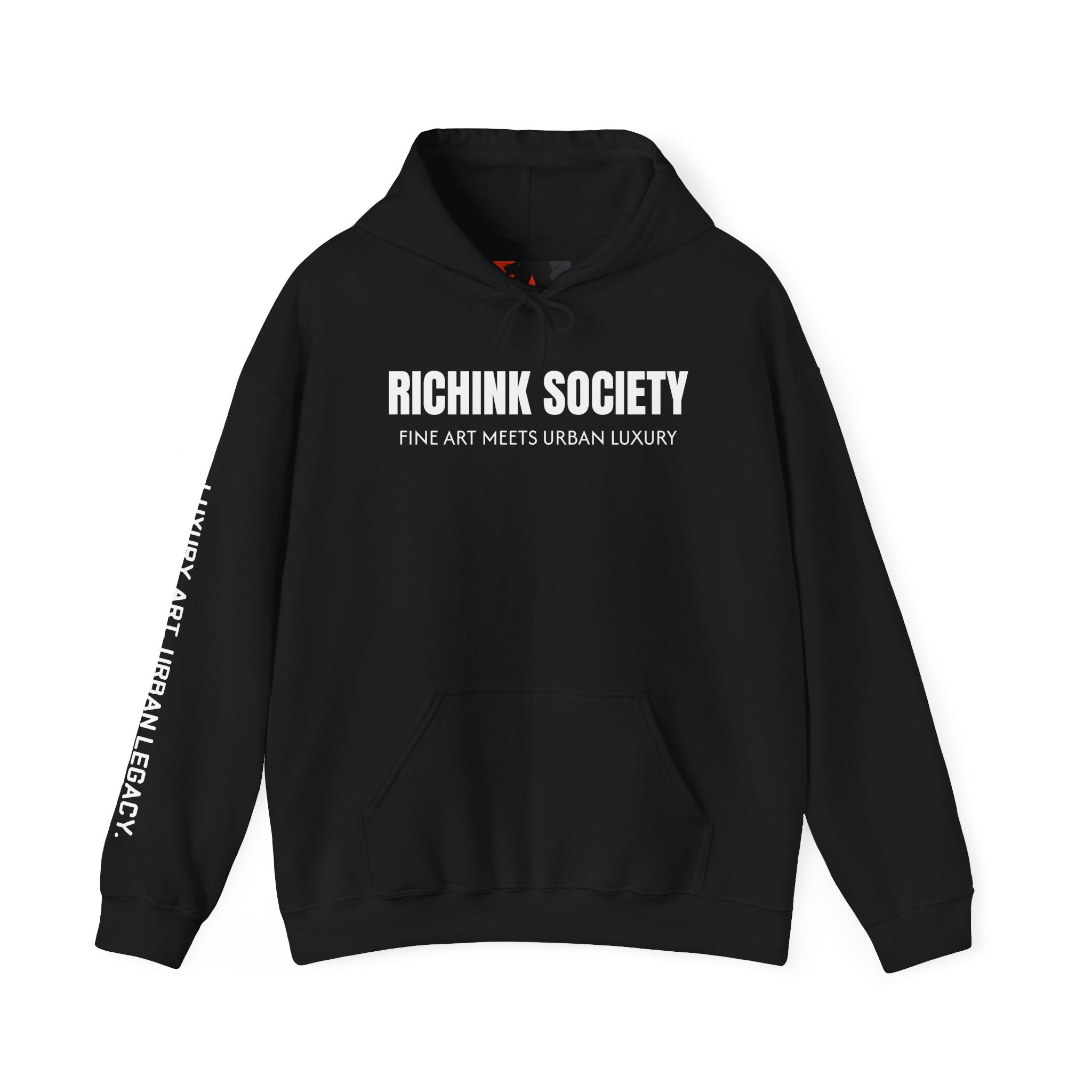 RichInk Society® Luxury Urban Hoodie — Fine Art Meets Urban Legacy (Black Unisex)