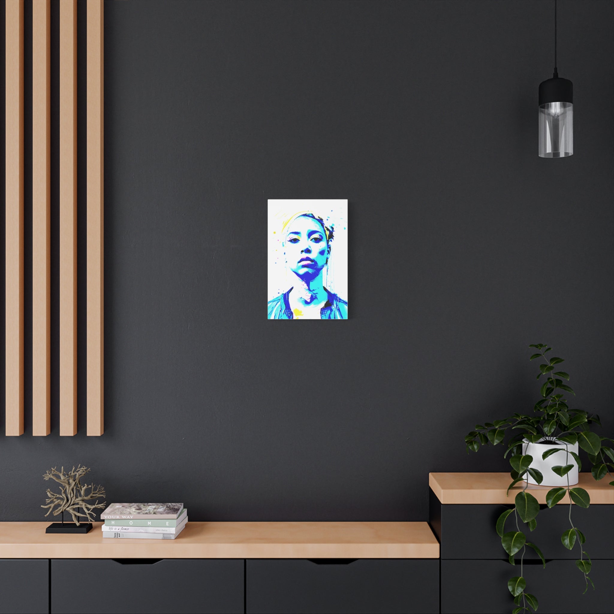 Vibrant Urban Portrait Canvas – Luxury Street Art Wall Décor | Rich Ink Society, Matte Stretched, 1.25"
