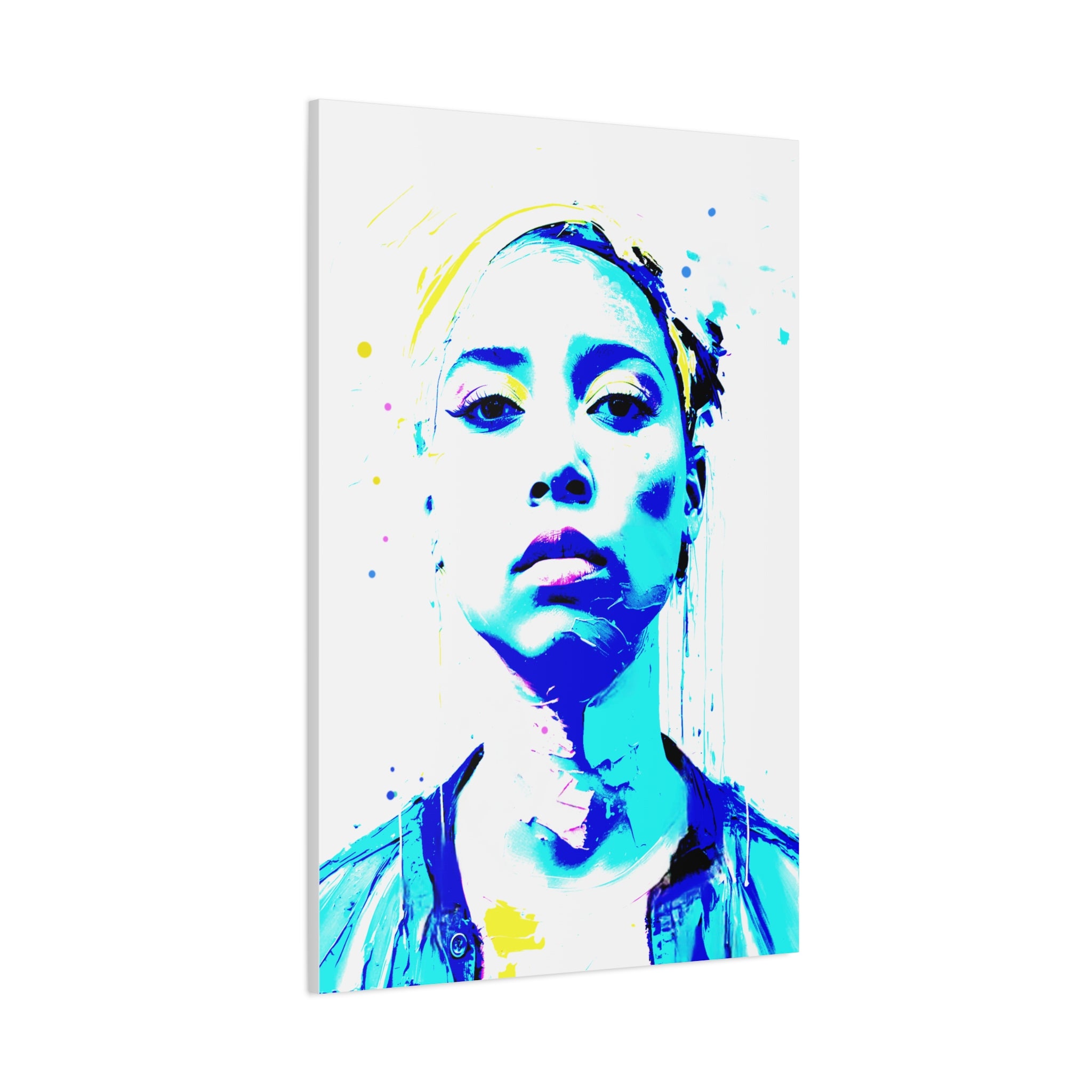 Vibrant Urban Portrait Canvas – Luxury Street Art Wall Décor | Rich Ink Society, Matte Stretched, 1.25"