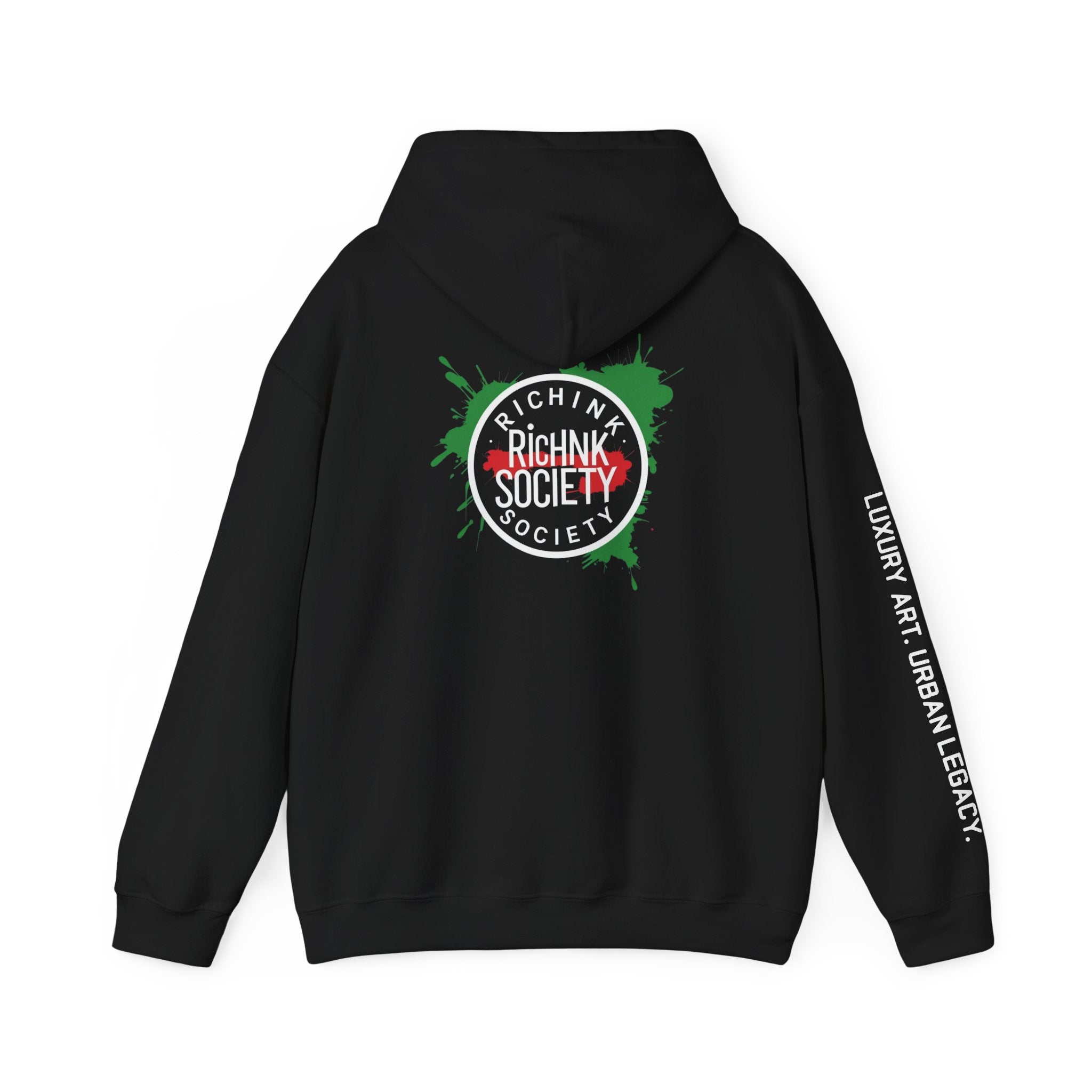 RichInk Society® Luxury Urban Hoodie — Fine Art Meets Urban Legacy (Black Unisex)