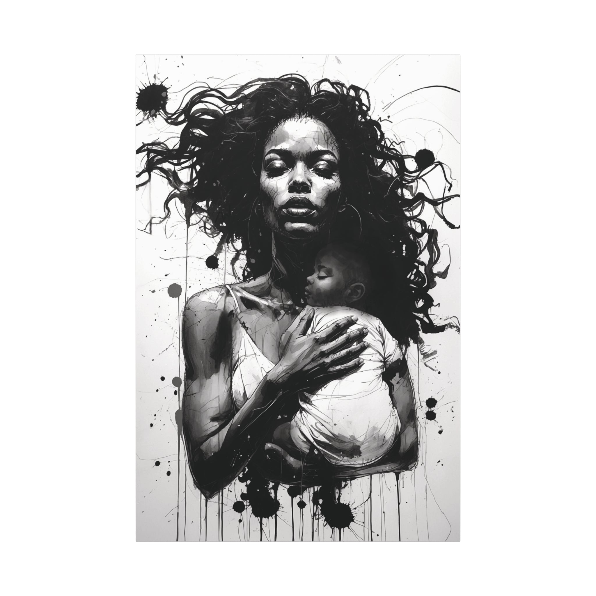 “Strength of a Mother” Canvas Art – Rich Ink Society Fine Urban Collection