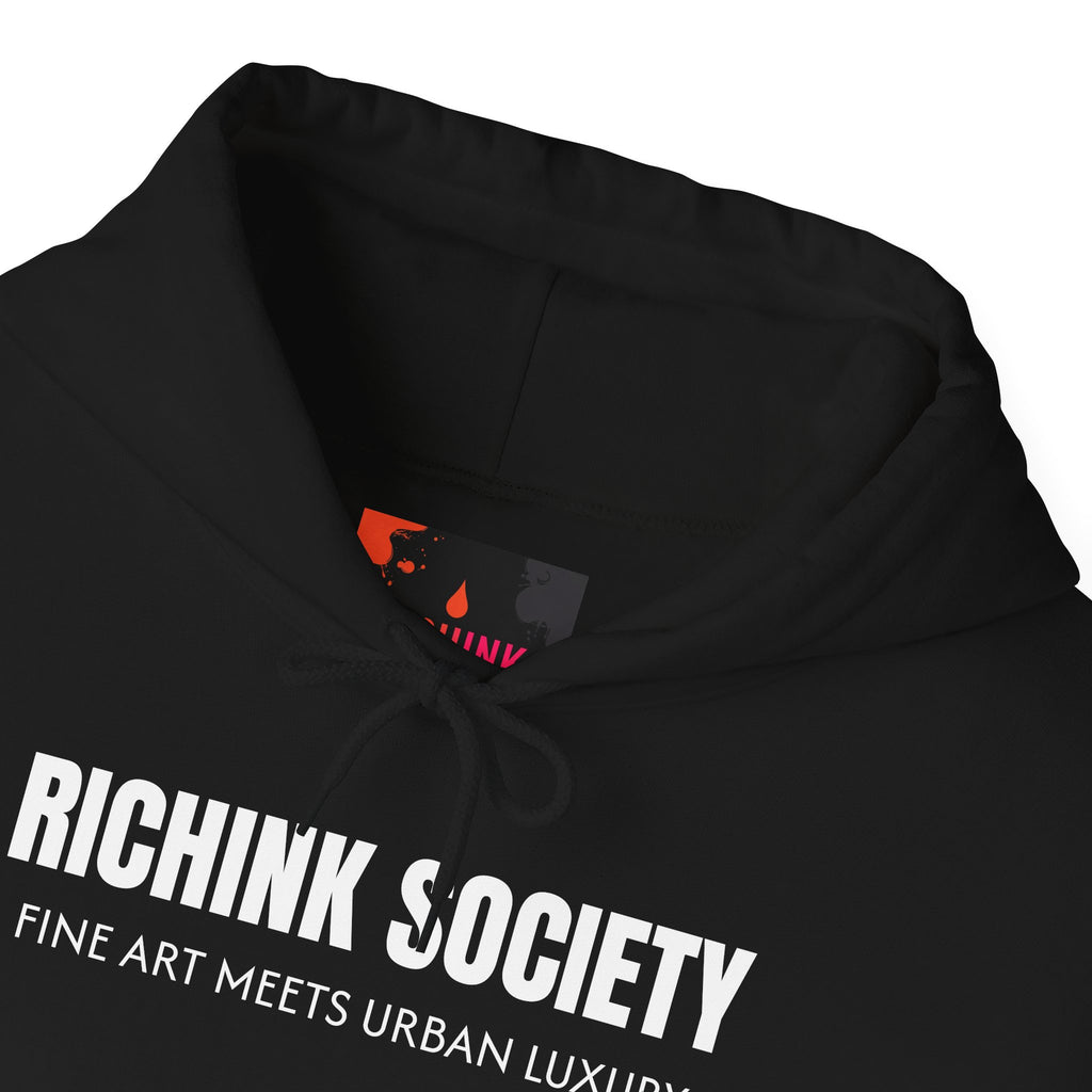 RichInk Society® Luxury Urban Hoodie — Fine Art Meets Urban Legacy (Black Unisex)