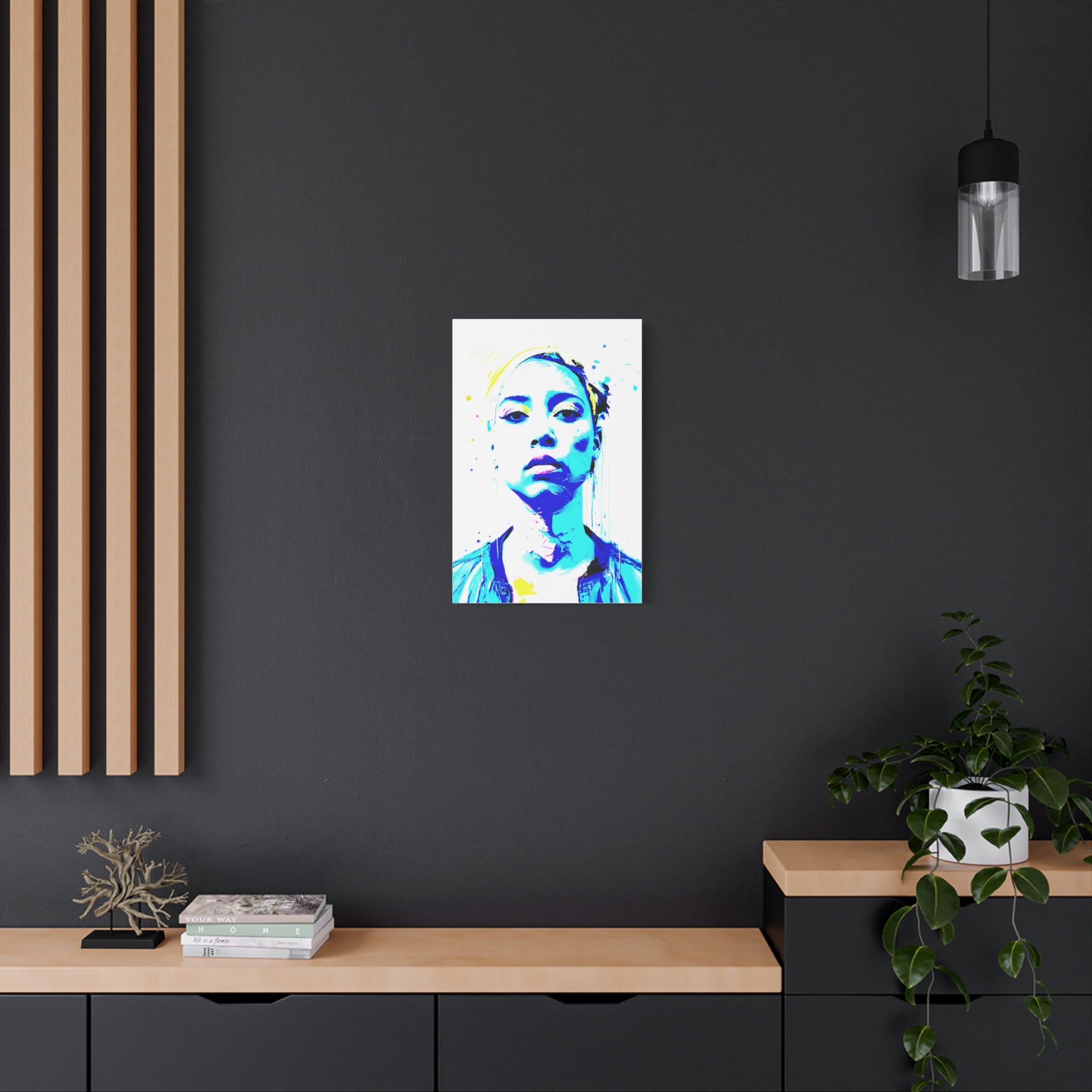 Vibrant Urban Portrait Canvas – Luxury Street Art Wall Décor | Rich Ink Society, Matte Stretched, 1.25"