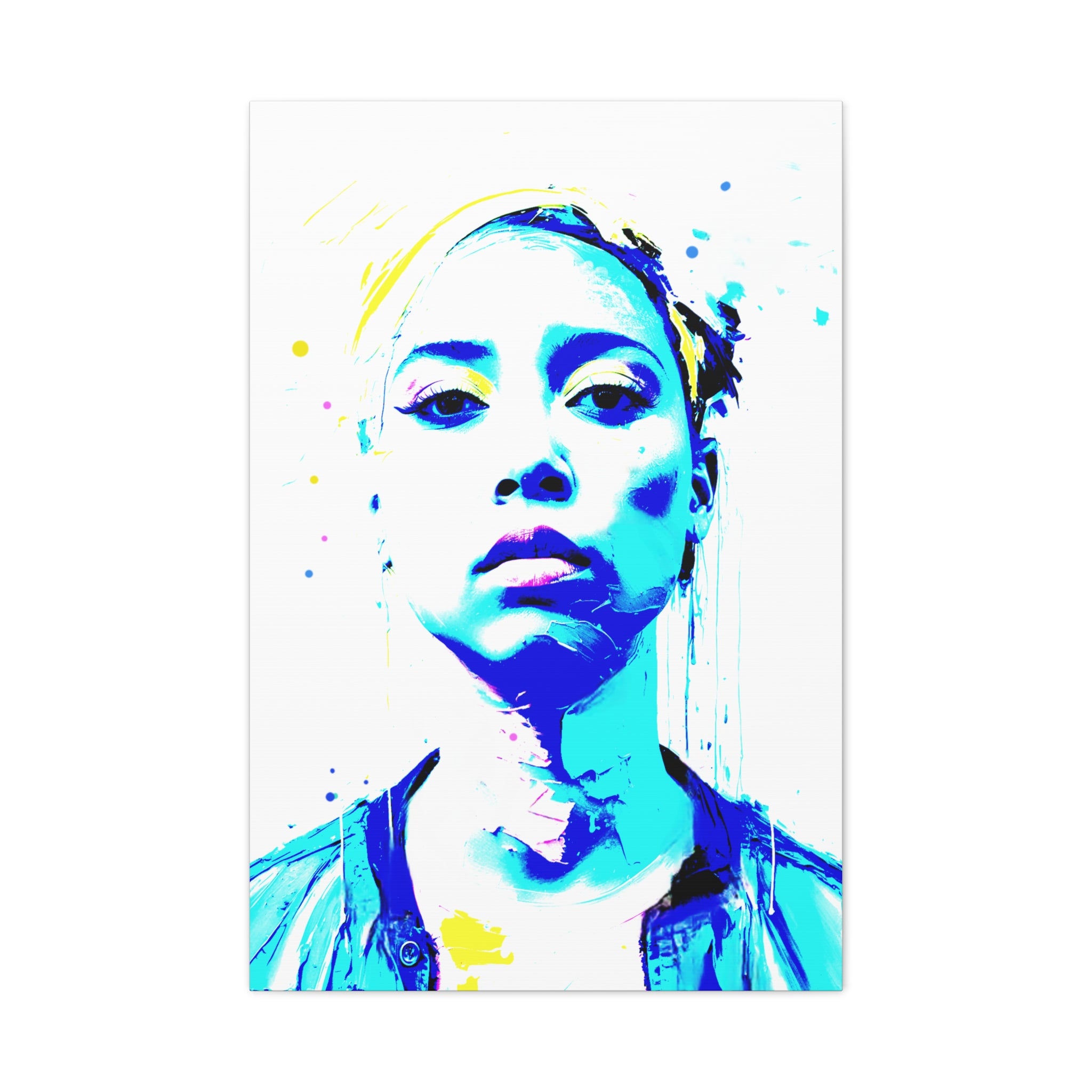 Vibrant Urban Portrait Canvas – Luxury Street Art Wall Décor | Rich Ink Society, Matte Stretched, 1.25"