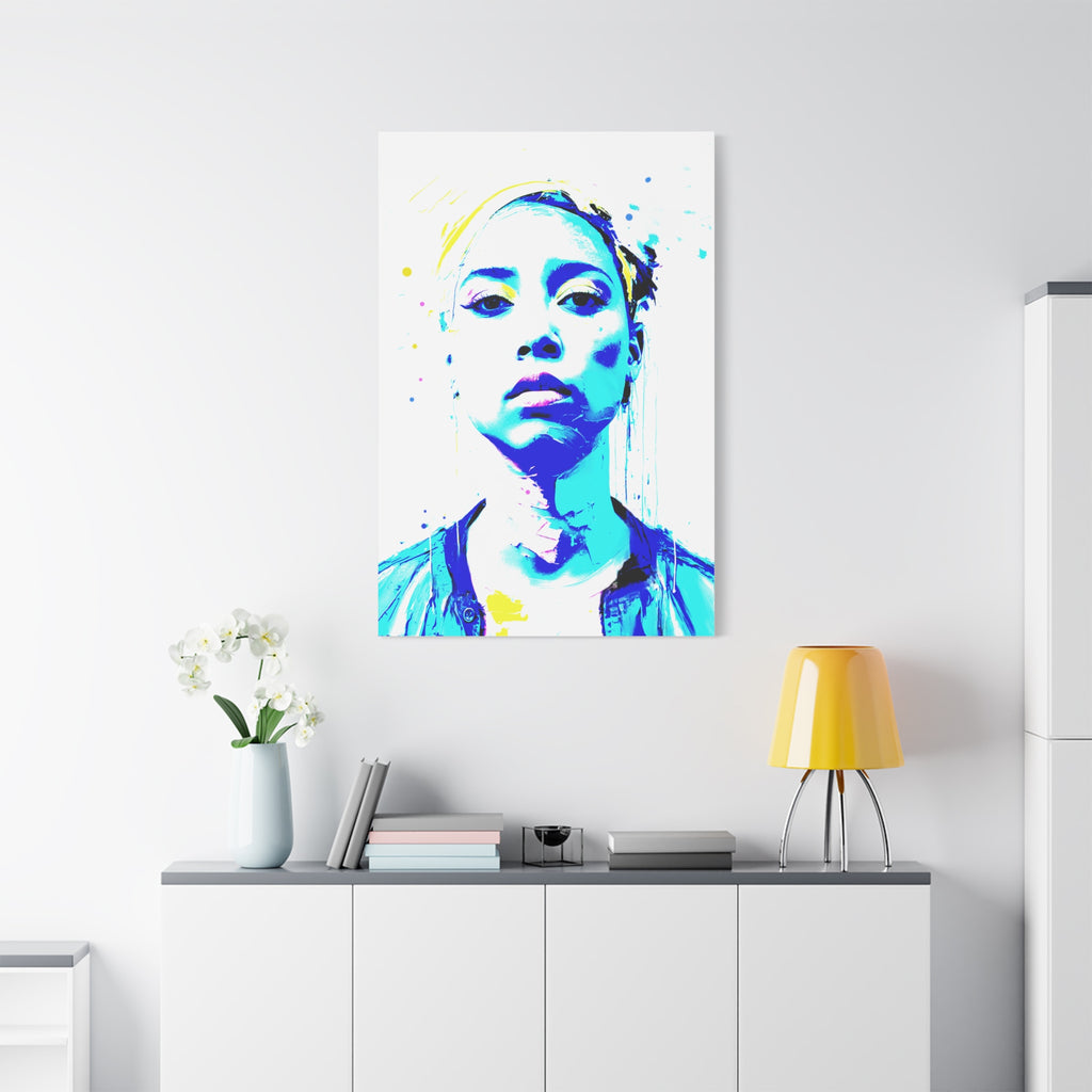 Vibrant Urban Portrait Canvas – Luxury Street Art Wall Décor | Rich Ink Society, Matte Stretched, 1.25"