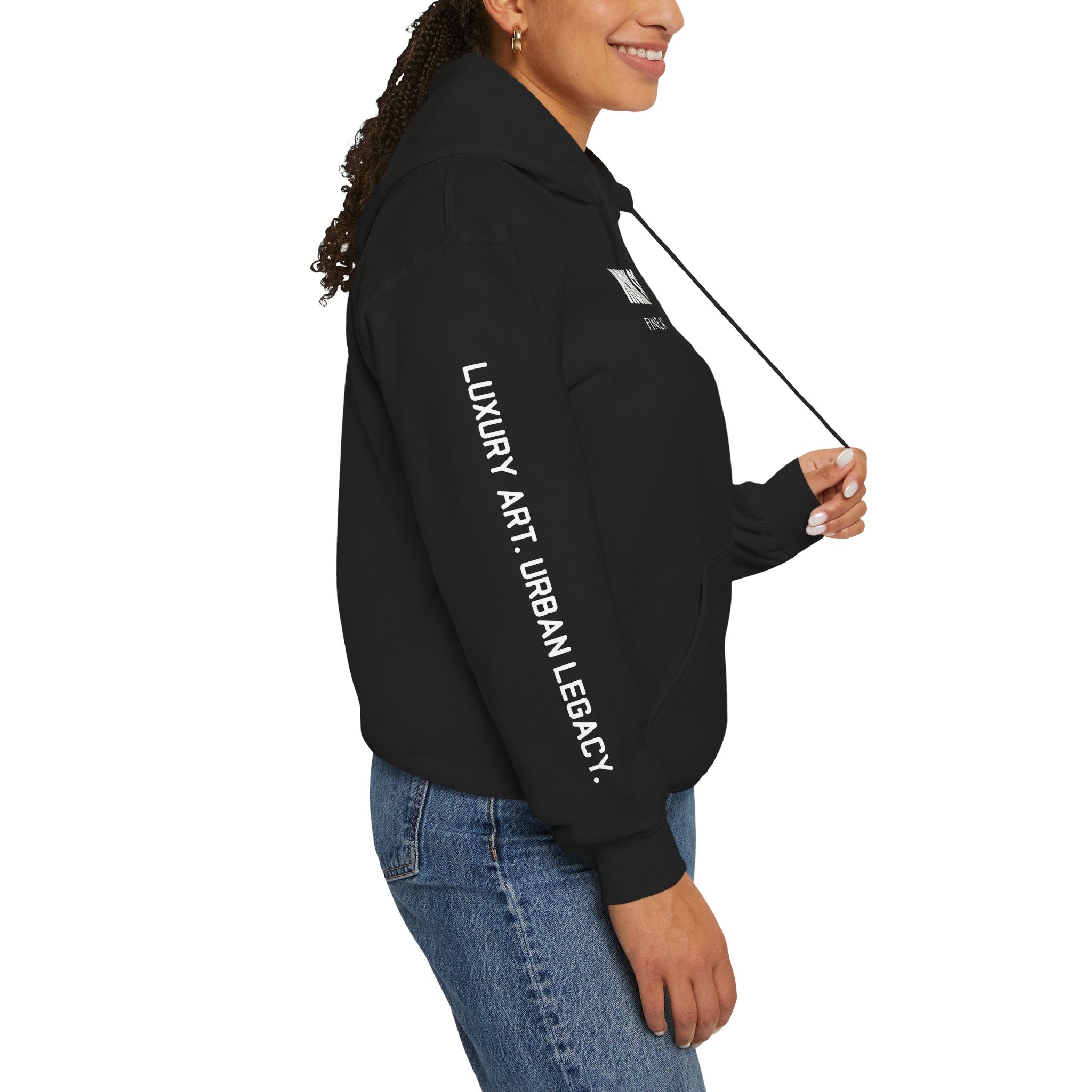 RichInk Society® Luxury Urban Hoodie — Fine Art Meets Urban Legacy (Black Unisex)