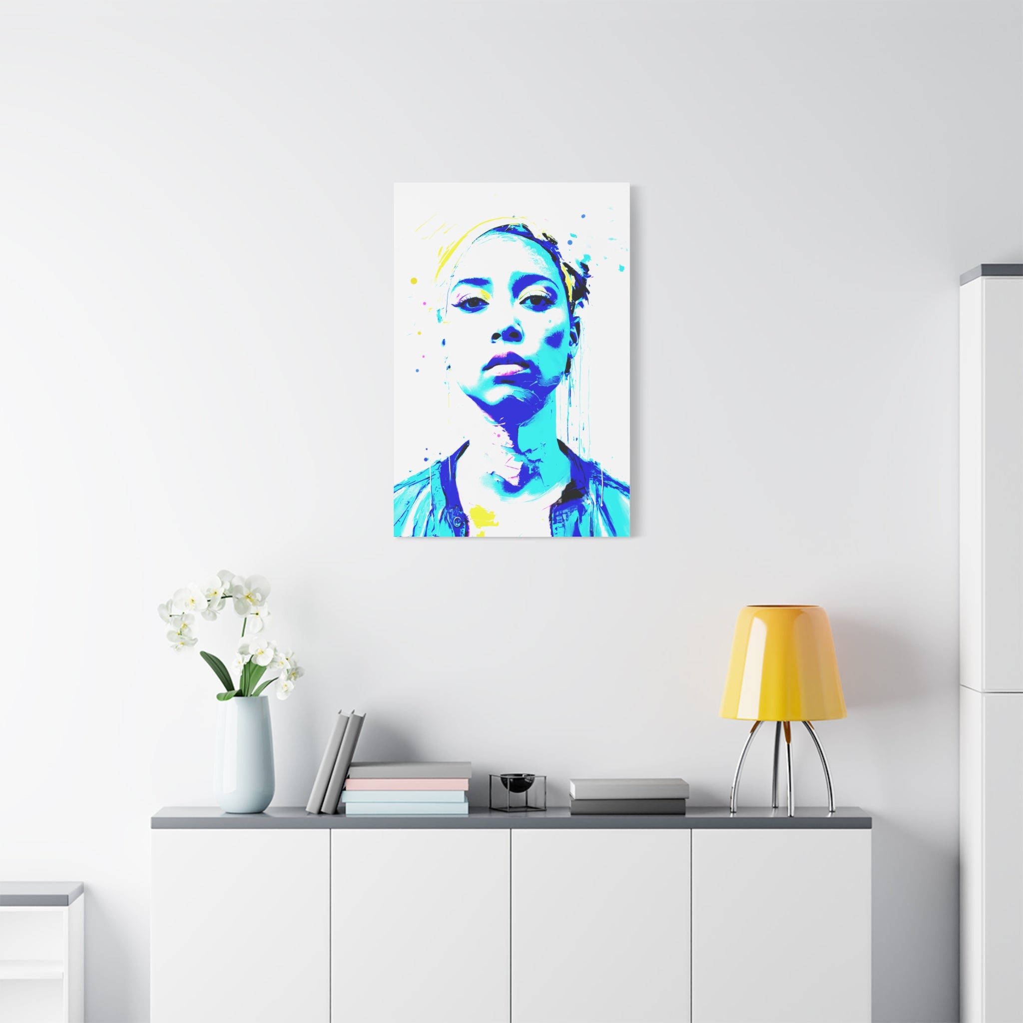 Vibrant Urban Portrait Canvas – Luxury Street Art Wall Décor | Rich Ink Society, Matte Stretched, 1.25"