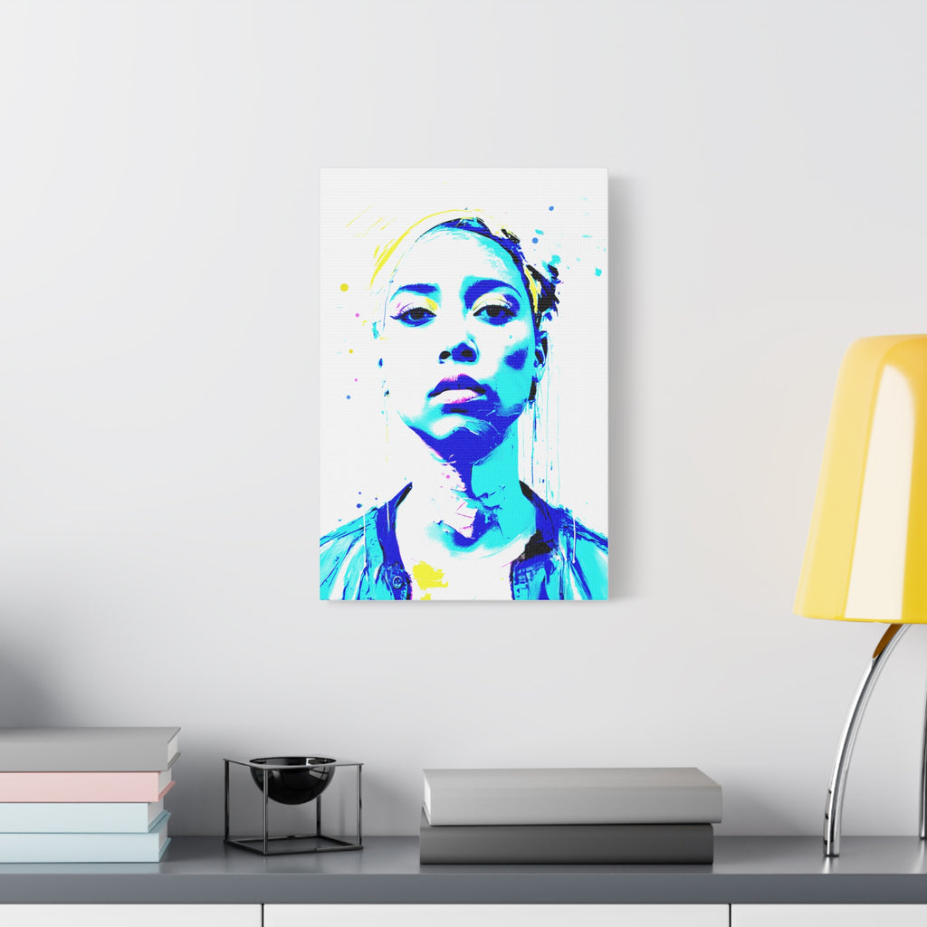 Vibrant Urban Portrait Canvas – Luxury Street Art Wall Décor | Rich Ink Society, Matte Stretched, 1.25"