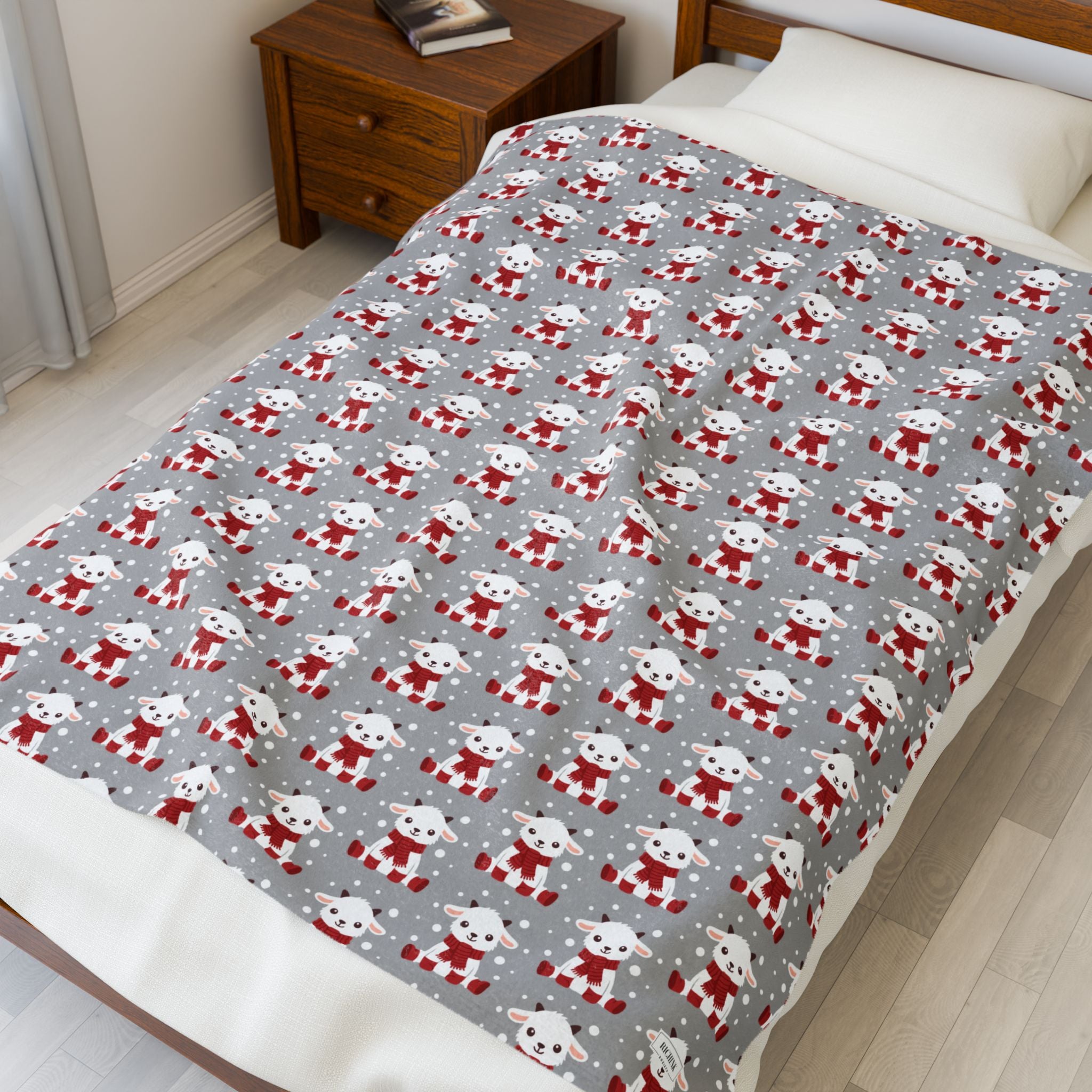 Winter Cozy Velveteen Plush Blanket – Soft Throw for Christmas & Holidays | Premium Seasonal Home Decor